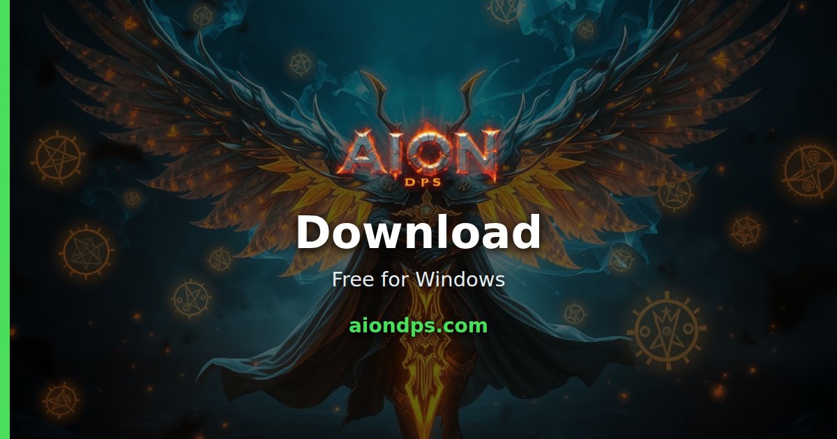 AION 2 DPS Meter Download – Free Windows Damage Meter